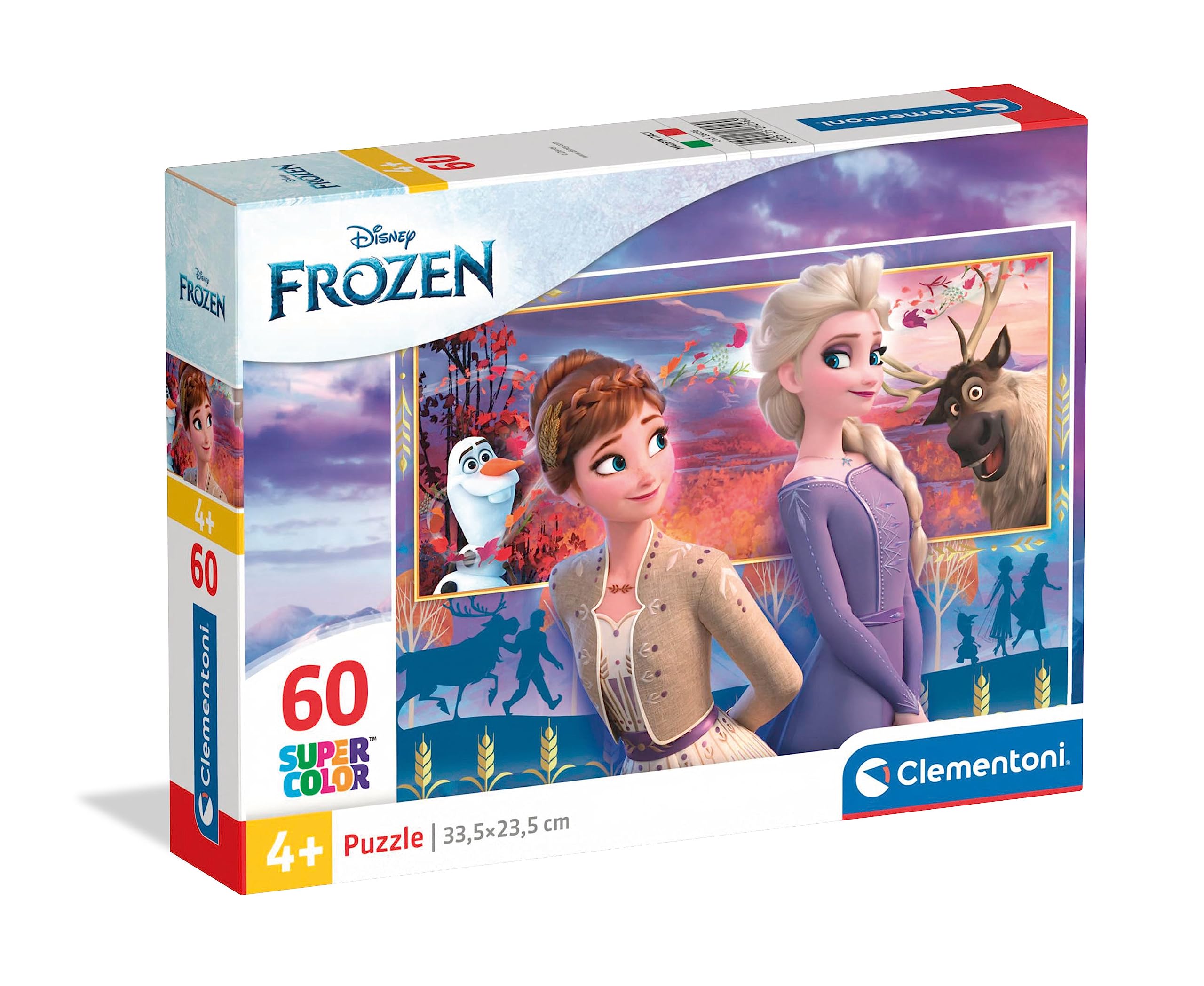 Clementoni - 26056 - Supercolor Puzzle - Disney Frozen 2-60 pieces - Made in Italy - jigsaw puzzle children age 5