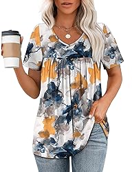 Blouses for Women Dressy Casual Plus Size Loose Fit