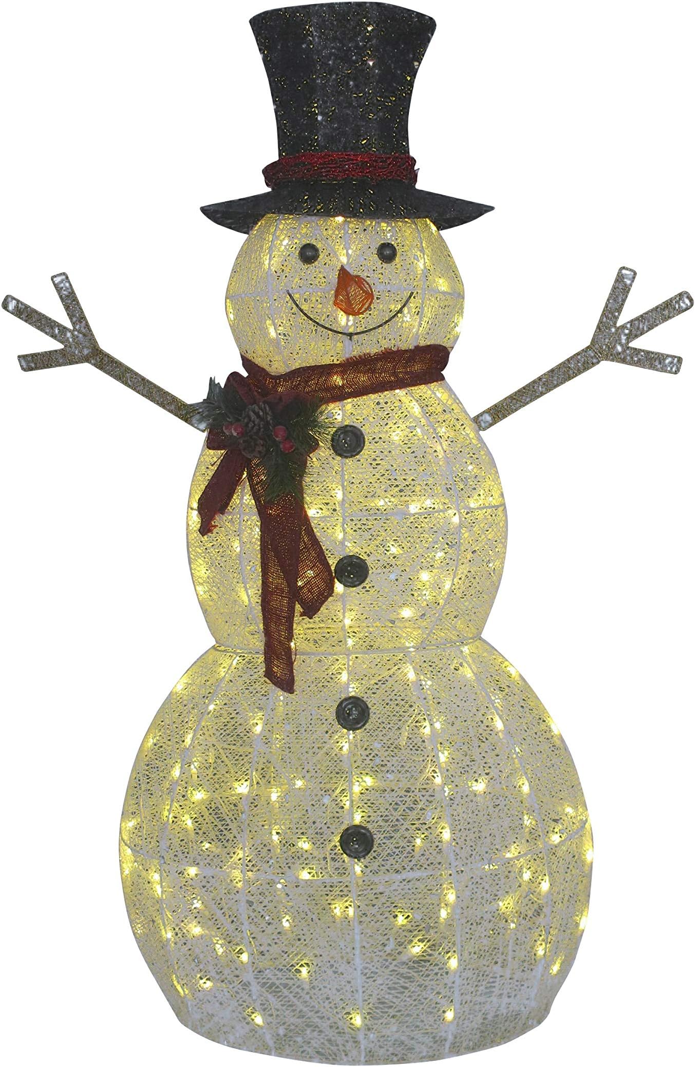 KING OF CHRISTMAS 5' Sparkling Snowman Outdoor Decoration with 200 Cool White LED Lights
