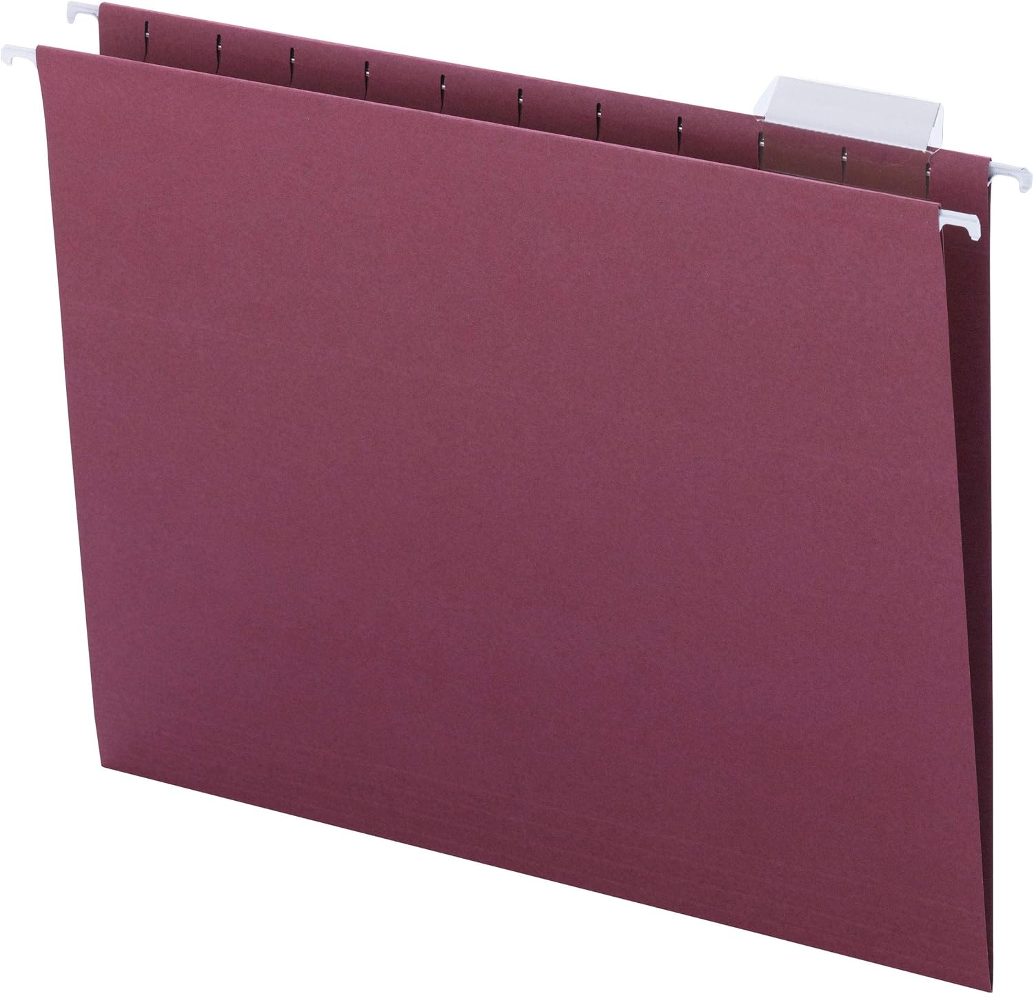 Smead Colored Hanging File Folder with Tab, 1/5-Cut Adjustable Tab, Letter Size, Maroon, 25 per Box (64073) : Hanging File Folders : Office Products