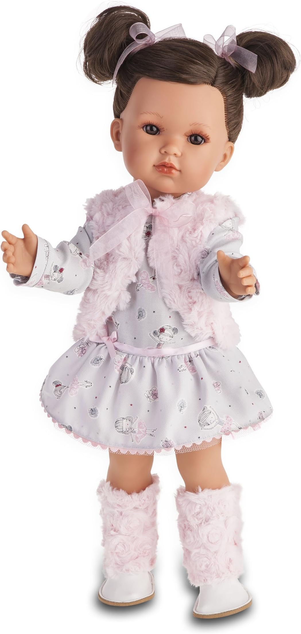 Antonio Juan Bella 18" All Vinyl Jointed Standing Doll with Brown Eyes & Brown Hair (Made in Spain)