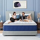 SynthoSpace King Size Mattress 14 Inch King Hybrid Mattress in a Box, Individual Pocket Springs for Motion Isolation & Pressure Relief, Enhanced Edge Support, Fiberglass Free, Medium, 365 Night Trial