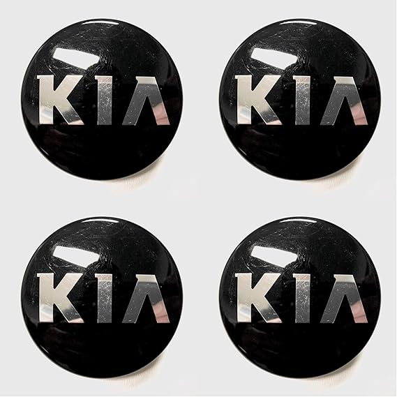 Kia Set of 4 OEM Black Center Caps for 2011 2012 2013 2014