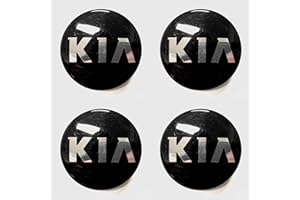 LUREGIRL Kia Set of 4 OEM Black Center Caps for 2011 2012 2013 2014 Forte Optima Rio Sportage Soul 52960-3W200