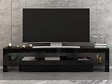 Panana Modern White 200CM TV Stand with RGB LED Lights 65-85 inch TV view 7