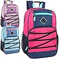 Trail maker Bulk Color Block Laptop Backpacks 24 Pack Wholesale Backpacks in Bulk for Homeless Adults Nonprofit (Female Color Pack)