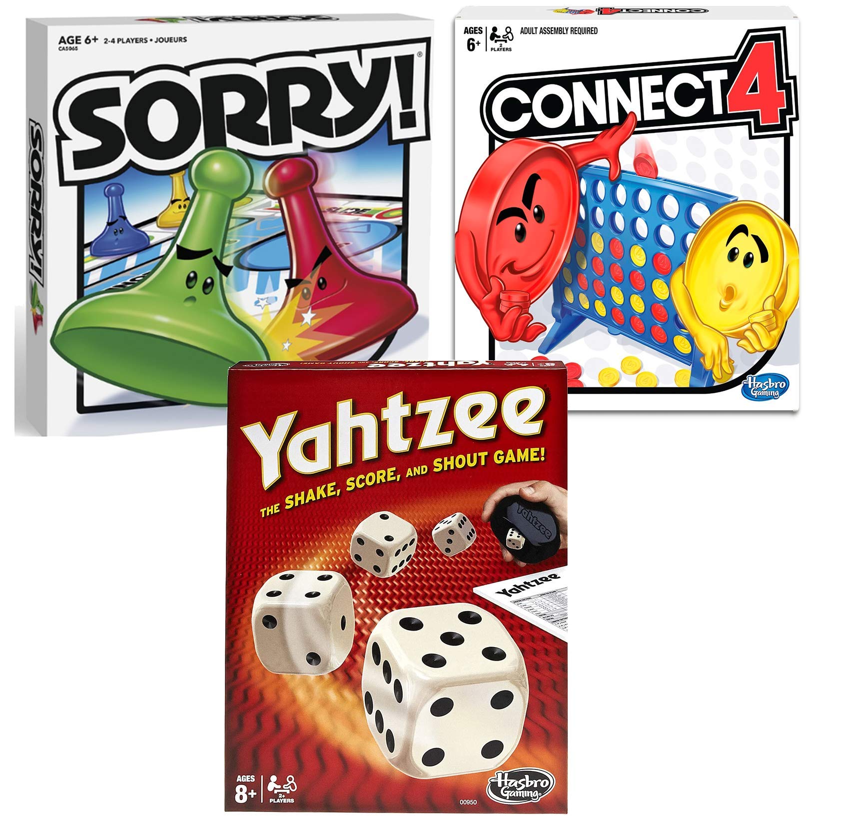 Classic Sorry Yahtzee Connect 4 Bundle Friends Family Indoor Or Outdoor Party Game Fun Strategy Board Games For Kids Ages 6 And Up Buy Online In India At Desertcart