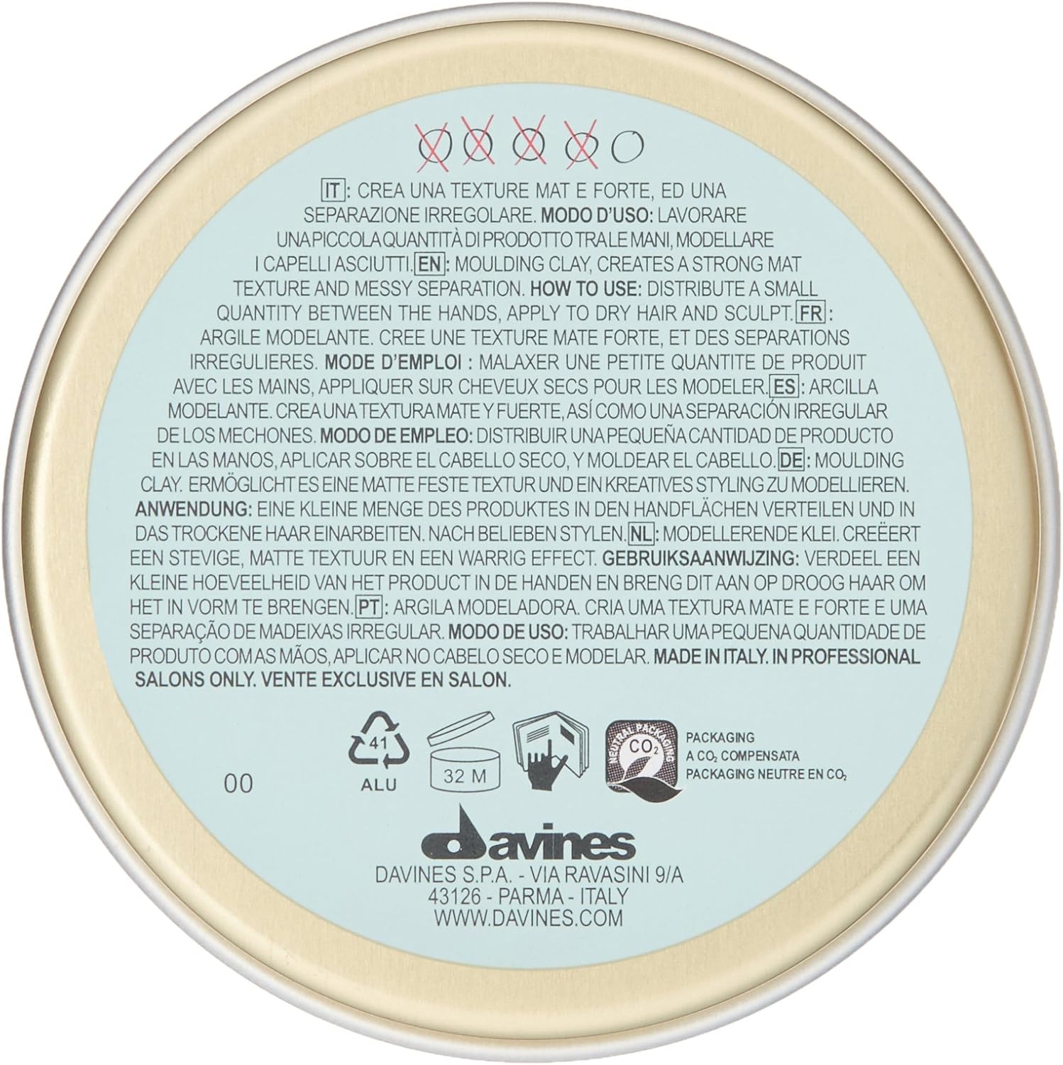 Davines More Inside Strong Moulding Clay 75 ml, 75 ml (Pack of 1) - Image 5