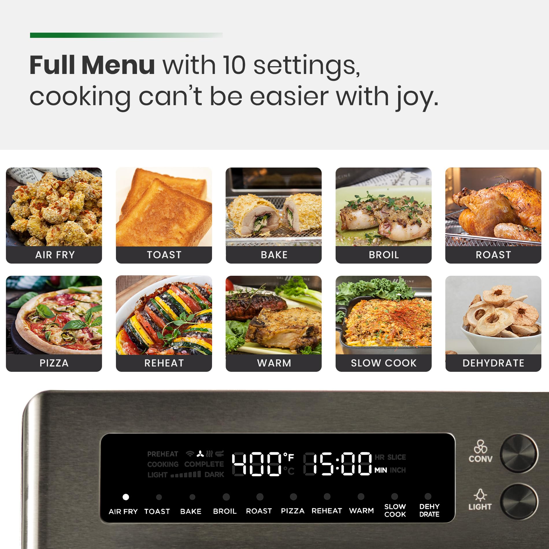 VAL CUCINA Infrared Heating Air Fryer Toaster Oven, Extra Large