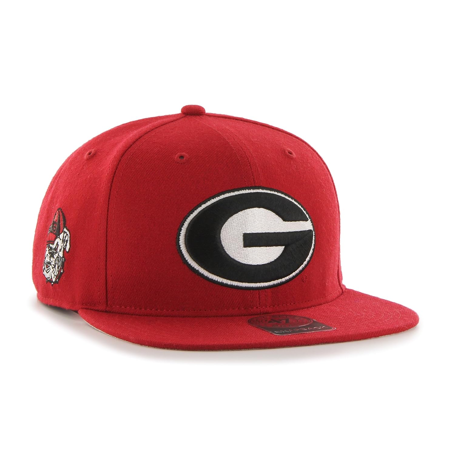 '47 NCAA Georgia Bulldogs Mens Sure Shot Captain Wool Snapback Adjustable Hatsure Shot Captain Wool Snapback Adjustable Hat Red One Size
