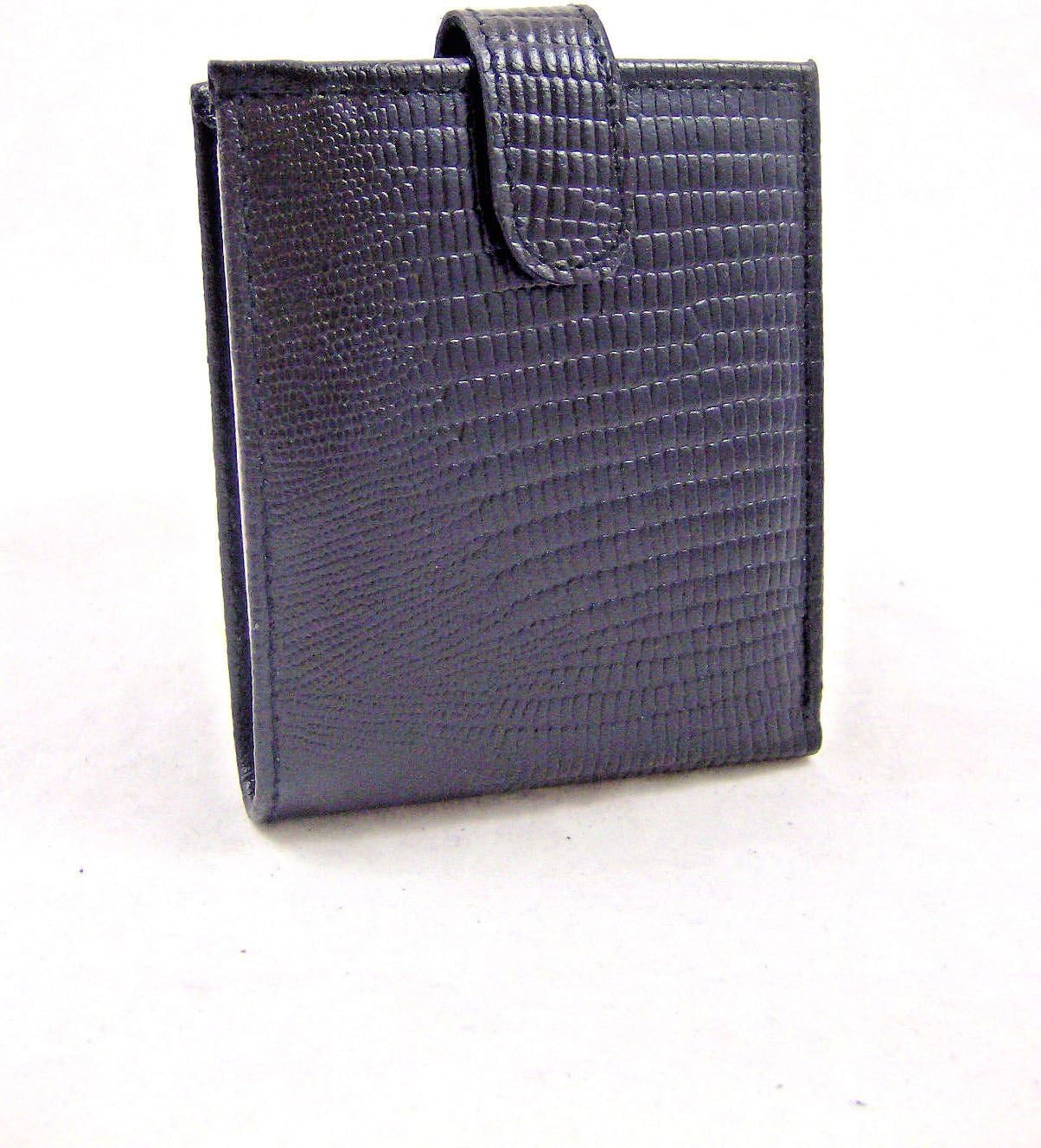 Mens Genuine Real Leather Wallet Bifold Crocodile Snake Skin Effect Credit Card (Snake Black)