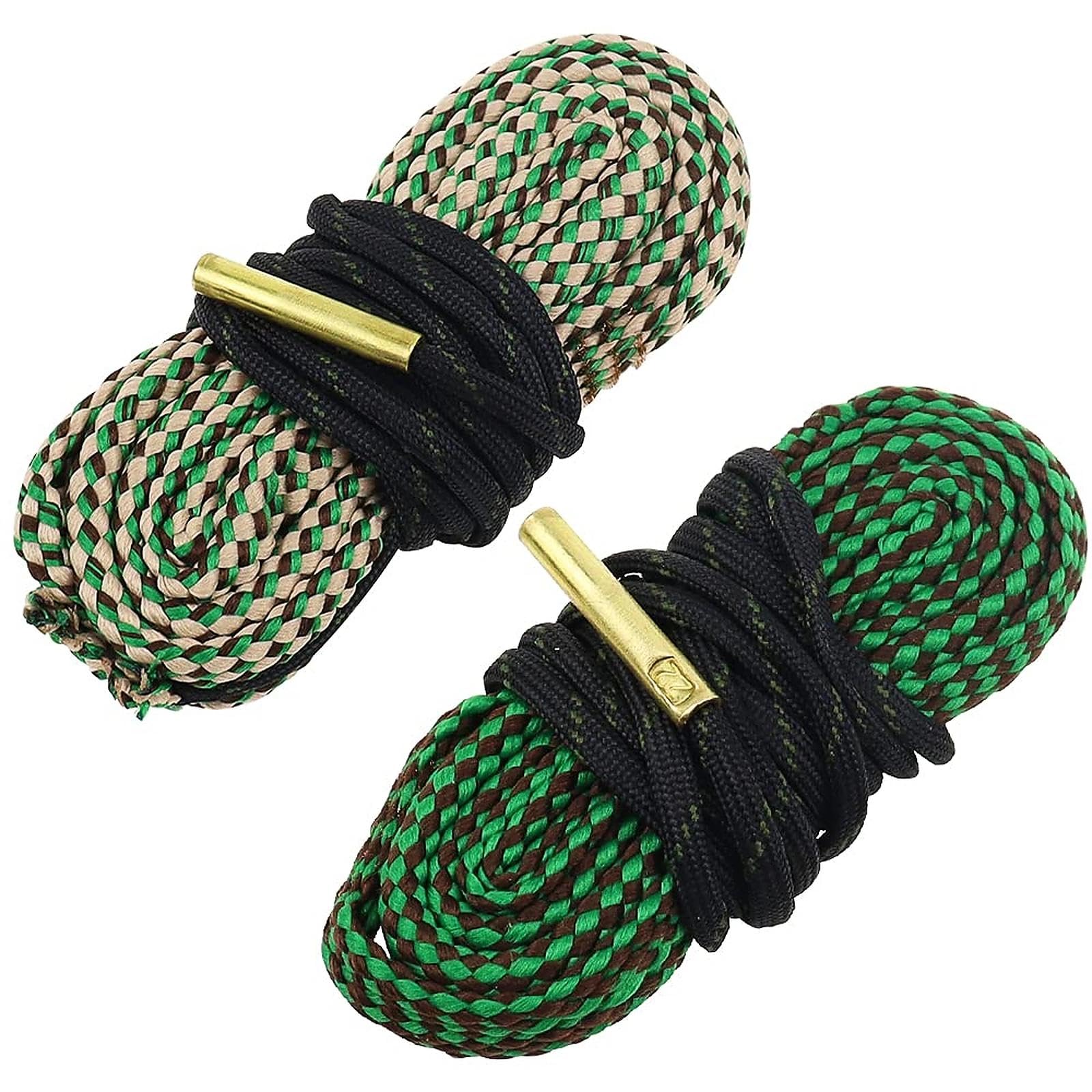YPLonon Bore Snake Cleaner 2PCS Gun Bore Cleaner Cal 5.56MM 7.62MM with Built-in Brass Bristles Nylon Calibre Barrel Bore Cord Boresnake for Rifle Pistol & Shotgun