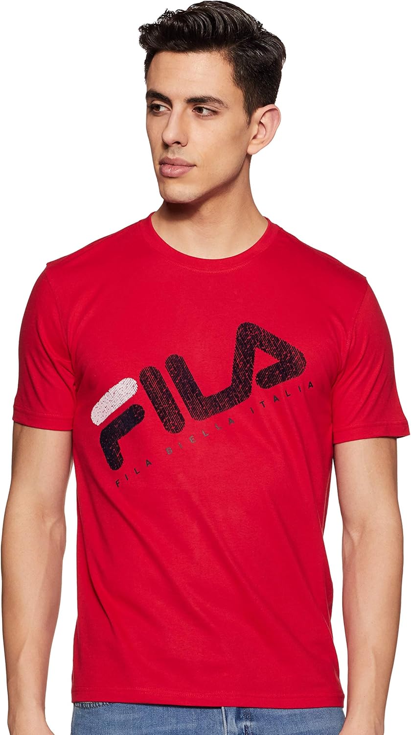 Buy Fila Men's Solid Regular fit TShirt (12007329_C.Red XxLarge) at