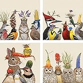 Paperproducts Design Forest Festivities Paper Beverage Napkins, Bundle of 4 (20ct) Packages