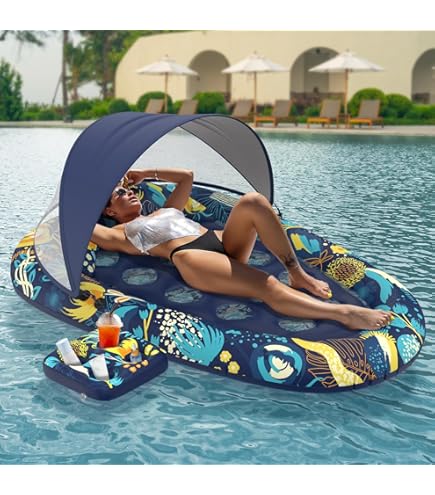 Flotadores de piscina para adultos con portavasos | Cama inflable de bronceado y balsas flotantes de relajación con portavasos - para playa, lago, río, exterior, jardín, patio trasero Flotadores de piscina para adultos con portavasos | Cama inflable de bronceado y balsas flotantes de relajación con portavasos - para playa, lago, río, exterior, jardín, patio trasero