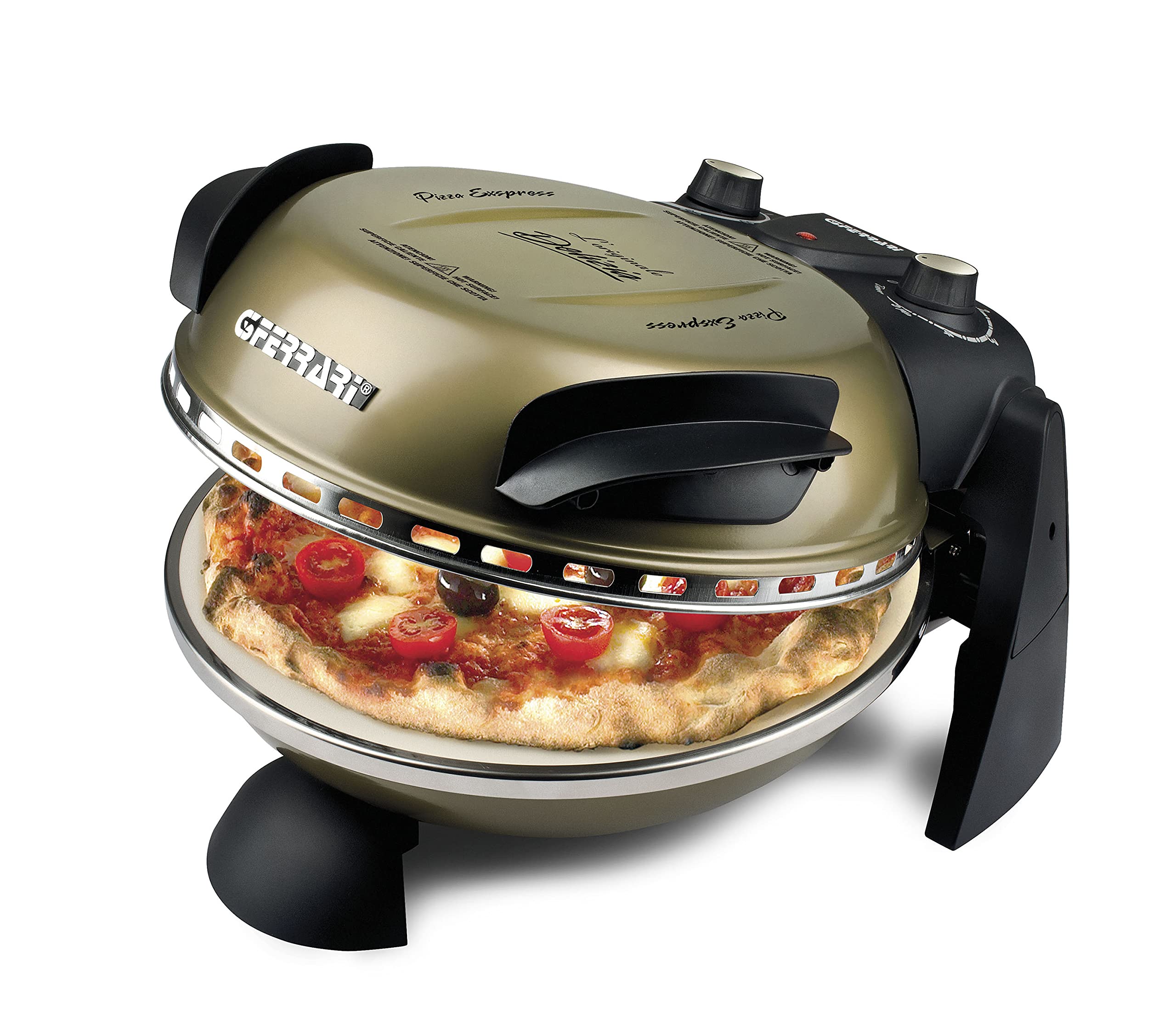 G3-Ferrari-G10006-Piedra-refractaria-unica-Pizza-Express-Delizia-Horno-Pizza-1200W-400C-Oro-Antiguo