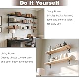 Ouvin Heavy Duty Shelf Brackets 12 Inch Triangle Right Angle Set of 4 Black view 6