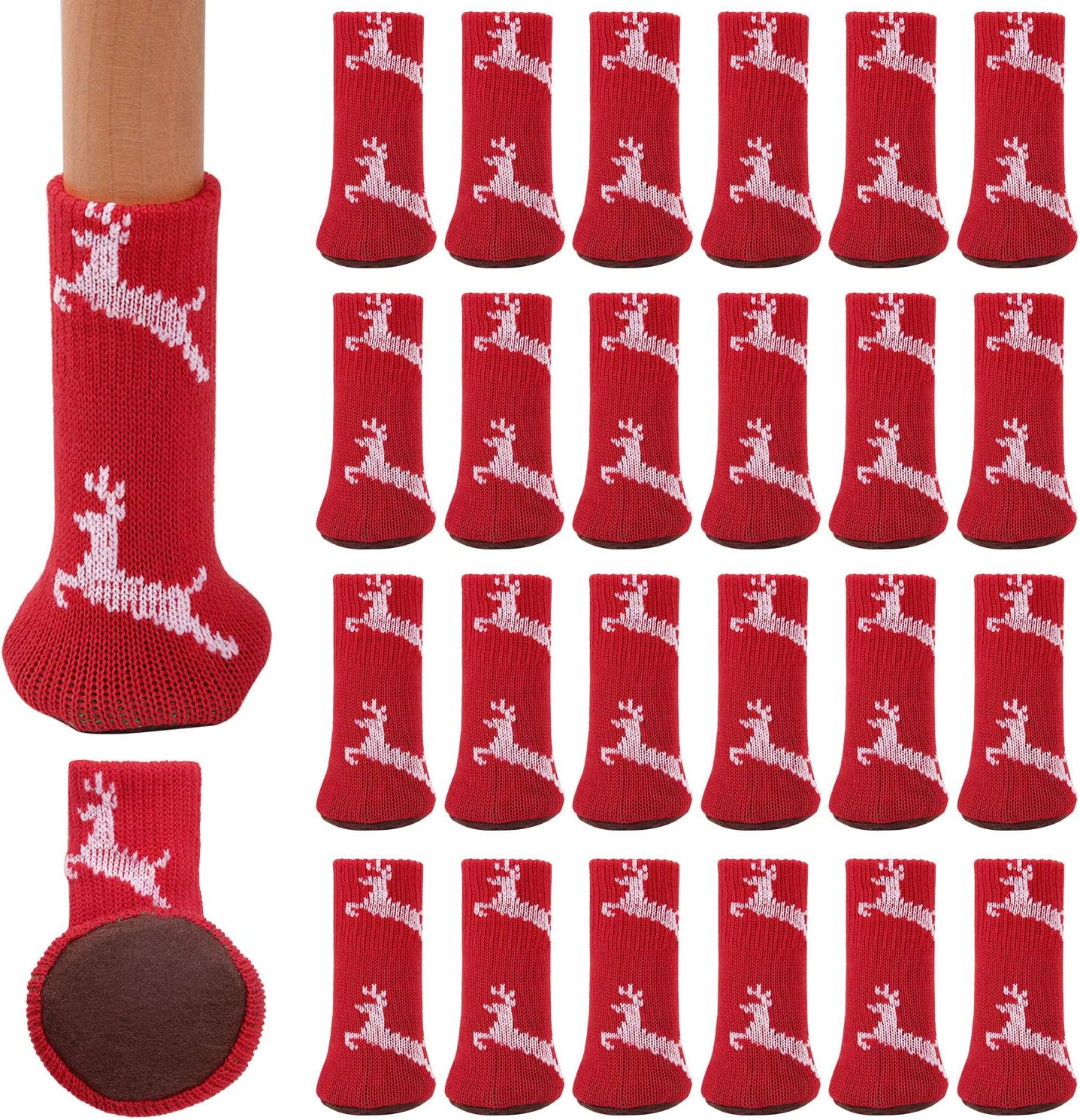 Amazon Com Coafit Christmas Chair Leg Cover Knitted Floor