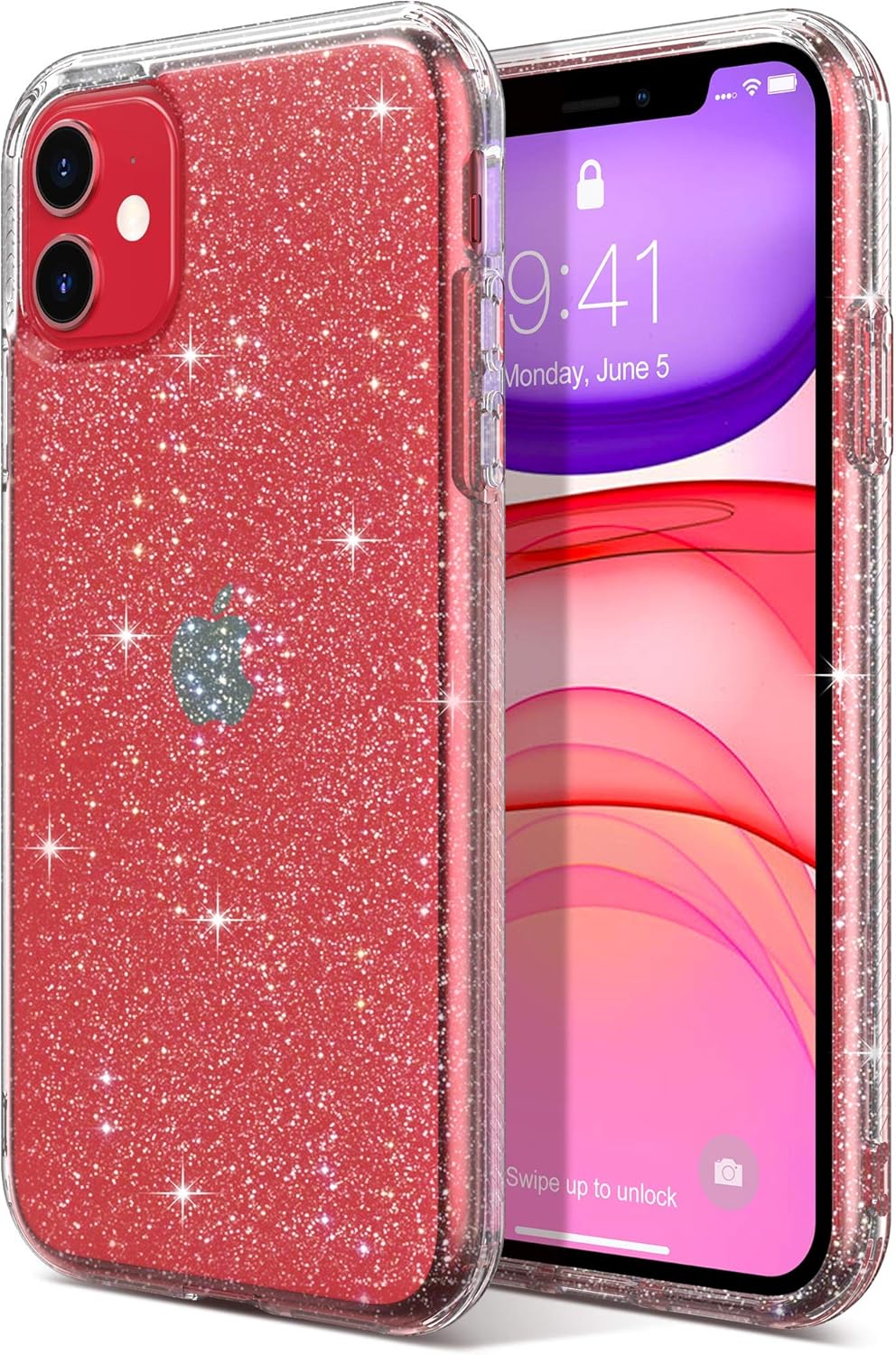 ULAK for iPhone 11 Case Glitter Clear Case Sparkly Soft TPU Bumper Cover Bling for Women Girls Transparent Protective Phone Case for iPhone 11 6.1 inches