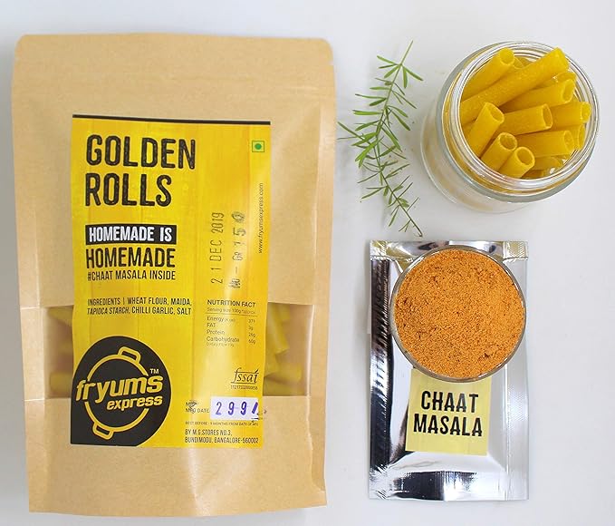 Fryums Express Golden Rolls With Homemade Chaat Masala Fryums