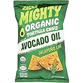 Zack's Mighty Organic Avocado Oil Tortilla Chips - Jalapeño Lime, 7.5 OZ