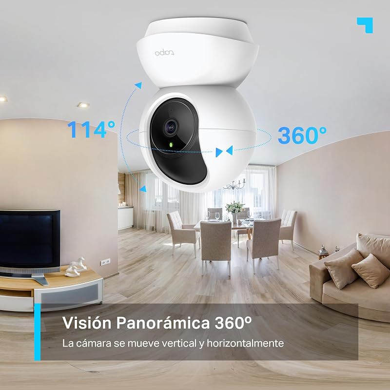 C210 - Cámara de Vigilancia WiFi Interior 360º, 2K 3MP, Detección IA