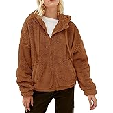 GAMISOTE Womens Fuzzy Sherpa Fleece Jacket Zip Up Oversized Winter Warm Sweatshirt Hoodies 2025