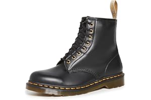 Dr. Martens Unisex Vegan 1460 8 Eye Boot, Black Felix Rub Off, 9 Women/8 Men