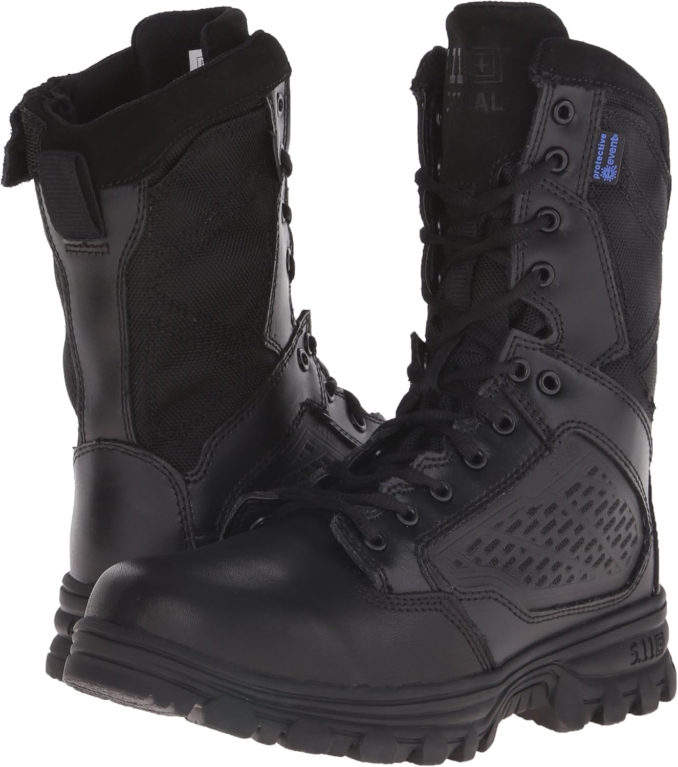 5.11 Tactical EVO 8-Inch Waterproof Boots, Side Zip Access, Full-Length EVA Midsole, Style 12312: Shoes