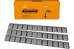 EOTH 1/4 oz 0.25oz Adhesive Stick on Wheel Weights,for Cars Trucks SUVs Motorcycles Black Sticky Wheel Weights (288PCS,72 Oz 