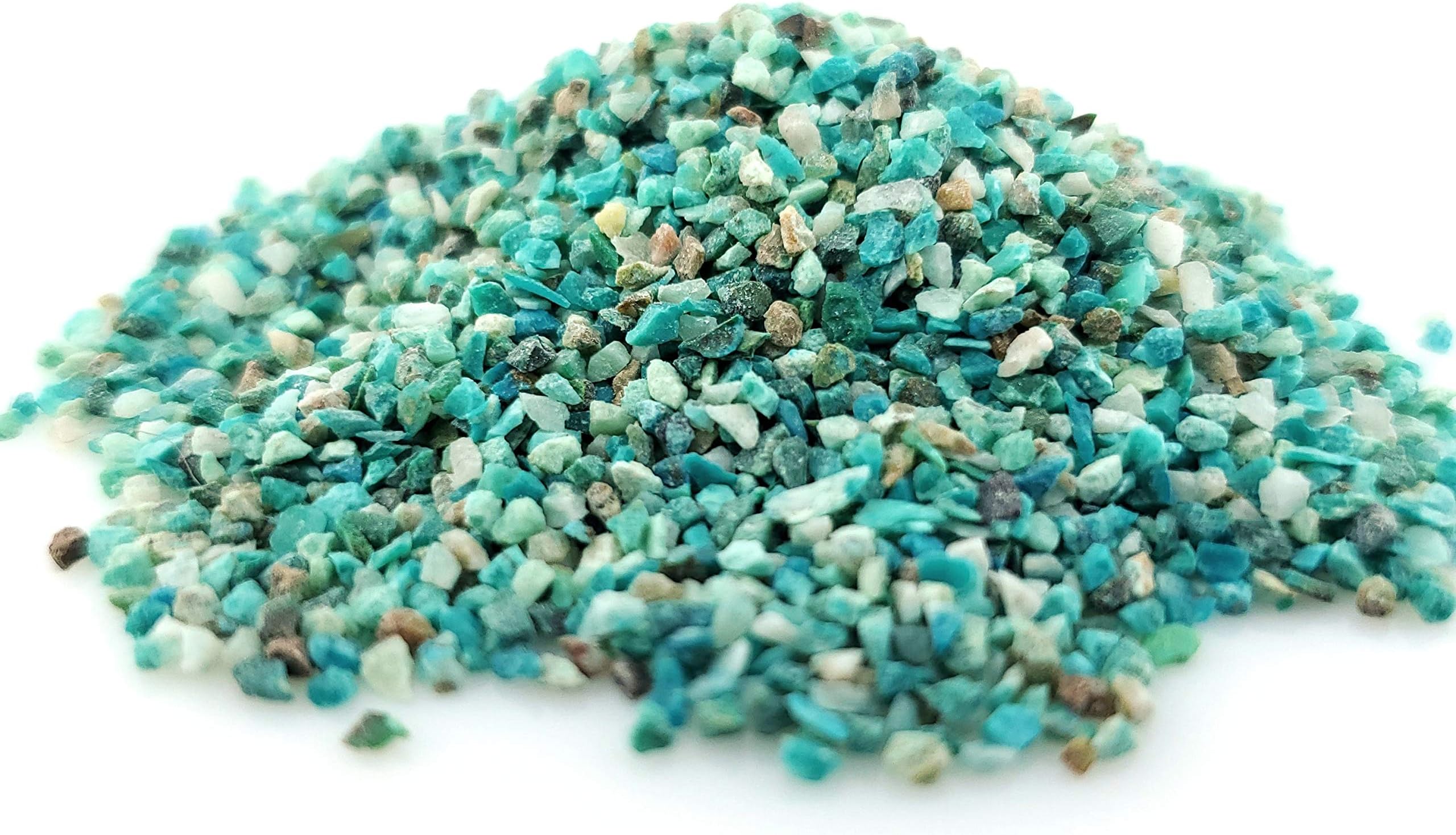 World of Wood: Blue Chrysocolla All Natural - Crushed Inlay Stone Perfect for Wood Inlay, Jewelry, Art, and More (coarse Consistency) (1/2 oz)