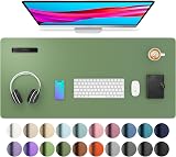 Aothia Office Mat 91x43 Olive Green Non-Slip PU Leather Desk Pad