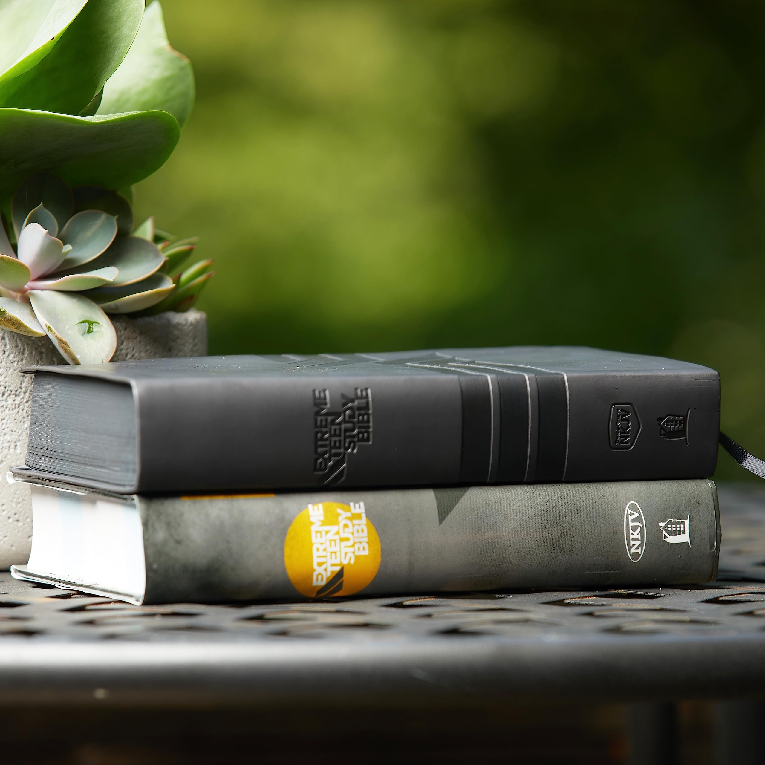 NKJV, Extreme Teen Study Bible, Leathersoft, Gray: Real Faith for Real Life NKJV, Extreme Teen Study Bible, Leathersoft, Gray: Real Faith for Real Life Imitation Leather Hardcover