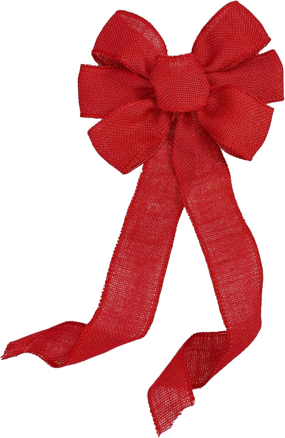 Bows & Ribbons - GiftWrap Etc. Red Burlap Ribbon Wreath Bow - 10