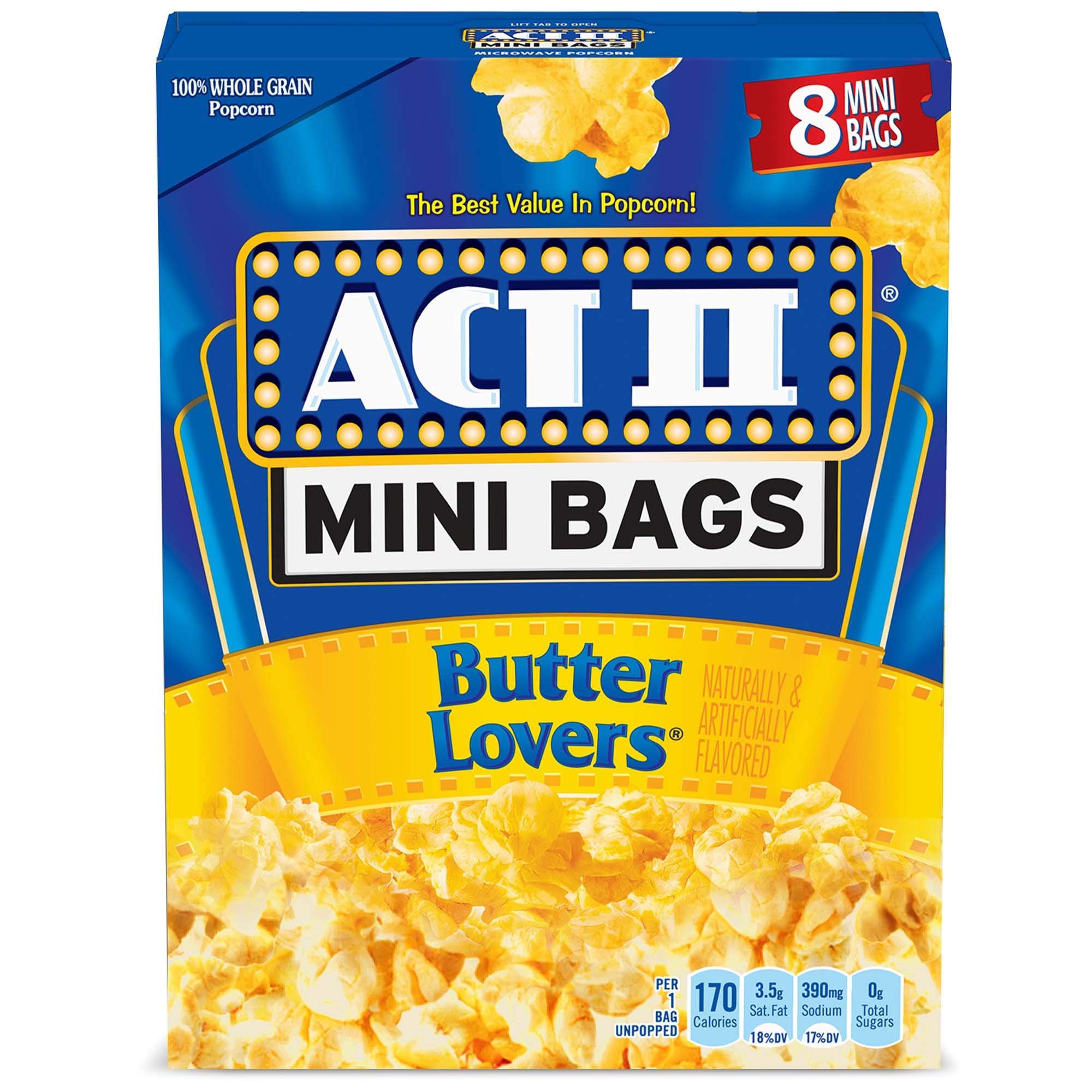 Act Ii Butter Lovers Microwave Popcorn 8 Count 1 41 Oz Mini Bags Pack Of 6 Buy Online In Dominica At Dominica Desertcart Com Productid 110374168