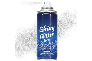 DATANSUN Body Glitter Spray【Long Lasting】【Skin Friendly】【Quick-Drying】 Glitter Spray for Hair/Body 120ML，Silver