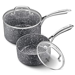 HLAFRG Saucepan Set with Lid, Nonstick 2Qt & 3Qt