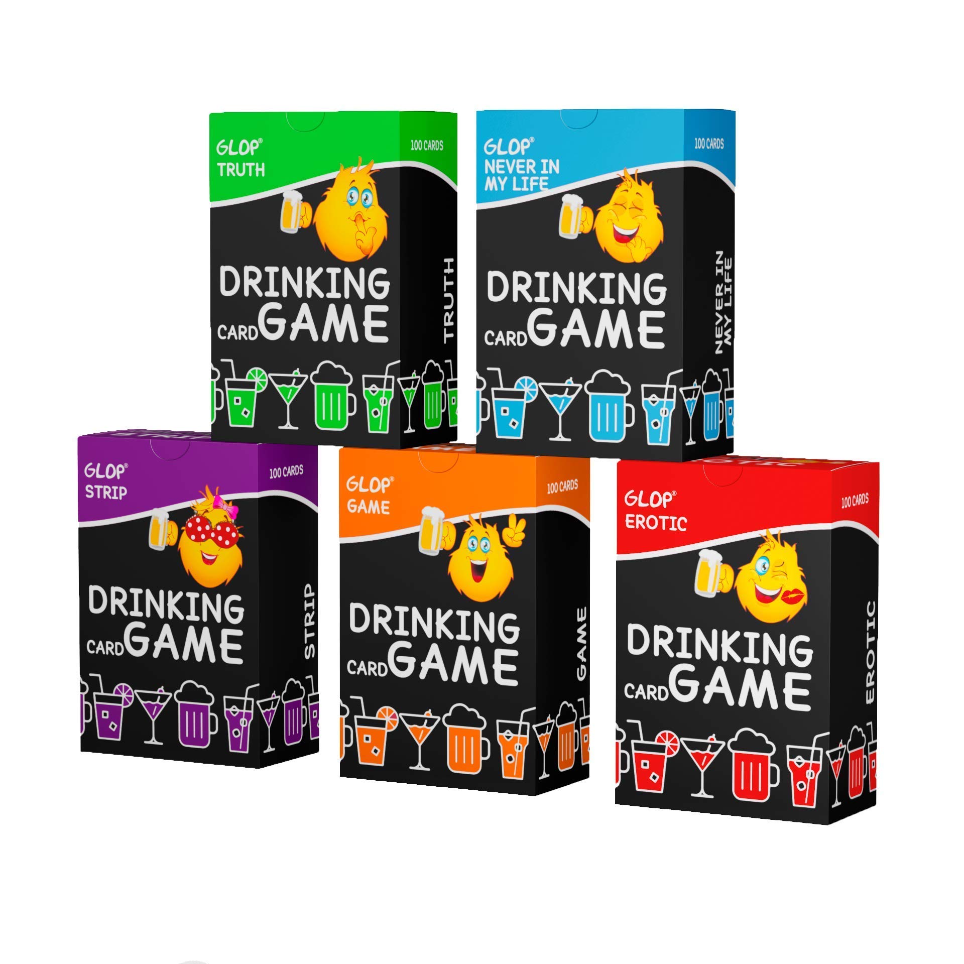 Glop 500 Cards - Drinking Games - Drinking Games for Adults Party - Adult Board Game - Fun Card Games - Gift for Men and Women