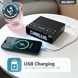 MAJORITY Knapwell Bluetooth DAB Clock Radio Bedside Dual Alarm USB Charging view 4