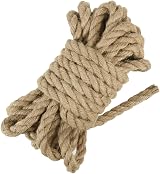 Tenn Well 18mm Jute Rope 10m Natural Thick Strong Garden Craft Brown