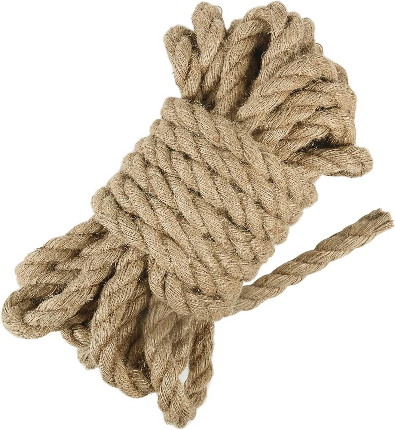 Tenn Well 18mm Jute Rope 10m Natural Thick Strong Garden Craft Brown