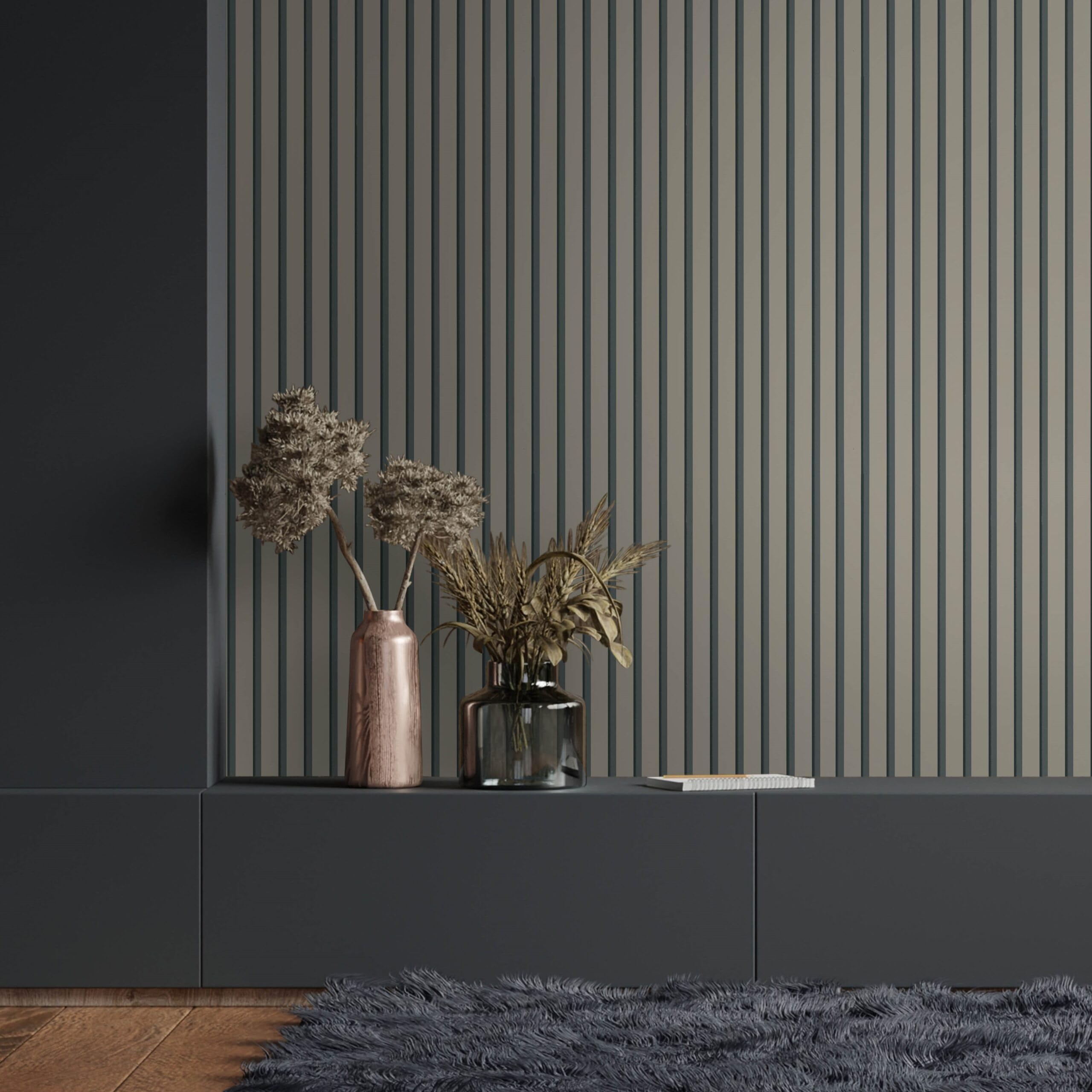 Marburg Wallpaper Beige Grey Stripes Modern Stripes GZSZ for Living Room or Bedroom Made in Germany 10,05 x 0,53m