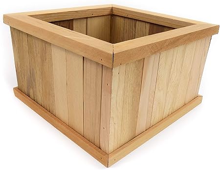 Amazon Com Miller Shingle Outdoor Patio Wood Cedar Planter Box