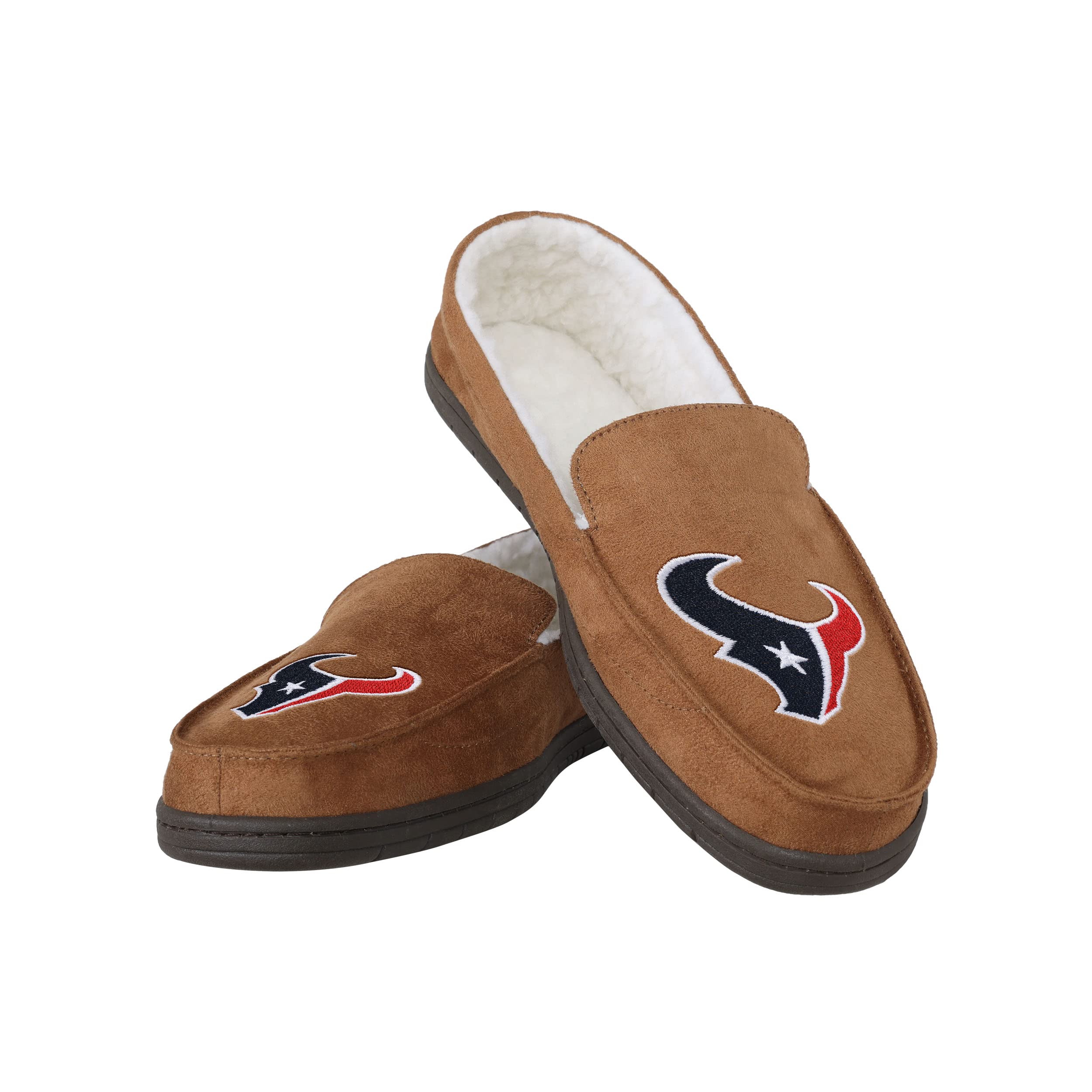 FOCO Houston Texans NFL Mens Exclusive Beige Moccasin - S Image