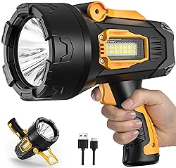 MIXILIN Rechargeable Spotlight 90,000 Lumens, Super
