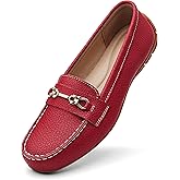 KORDAL Women's Comfortable & Lightweight Leather Loafers Slip-Ons Driving Mocs Walking Shoes Cute Business Casual Dress Shoes Work Flats for Women