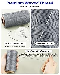 Leather Upholstery Sewing Waxed Thread: PLANTIONAL