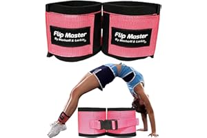 MERHOFF & LARKIN Flip Master Ankle Straps Tumbling Trainer | Gymnastics & Cheerleading Equipment For Back Flip/Tuck & Handspring Form | Adjustable Bands for Girls, Boys & Adults | For Cheer, Dance & Gymnastic Practice