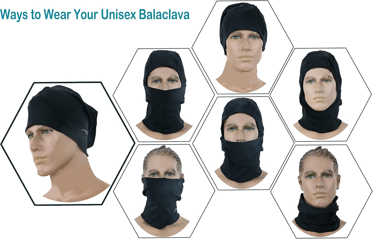 TRAILSIDE SUPPLY CO. Balaclava Face Mask Sun Hood Tactical Lightweight Ski Motorcycle Cycling Running,Black: Clothing
