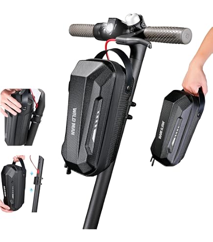 Sac De Transport Pour Trottinette électrique - 2L, étanche, Coque Rigide EVA, Réfléchissant - Compatible Vélo, Poussette - Accrochage Rapide - Camps, Trajets